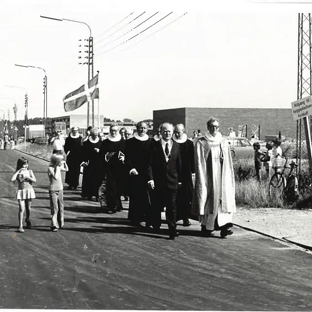 Procession ved indvielse af vandrekirke